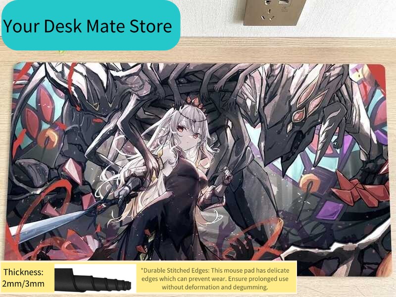 YuGiOh Girl Table Playmat Red  - Door Mat Blank ulasan dan harga
